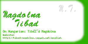 magdolna tibad business card